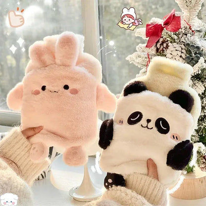 Kawaii Insulation Hot Water Bottle Plush Rubber Hand and Foot Belly Warmer Explosion-proof Hot Water Bag for Women Period Cute Trikidsworld