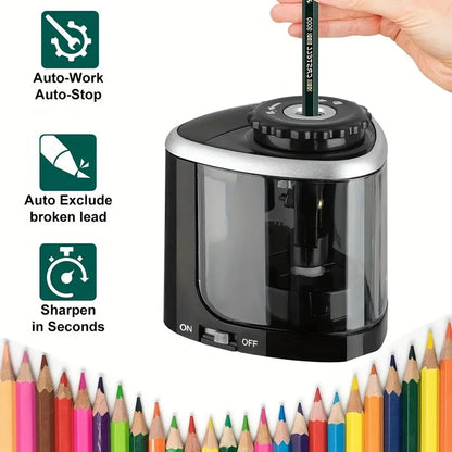Electric Automatic Pencil Sharpener (6-8mm) – Ideal for School & Office Trikidsworld