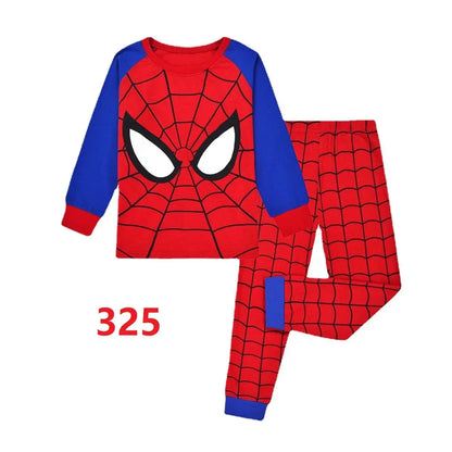 Spring Autumn Children's Mickey Clothing Sets Boys Sleepwear Clothes Kids Iron Man Pajamas Set Baby Girls Cotton Cartoon Pijamas Trikidsworld
