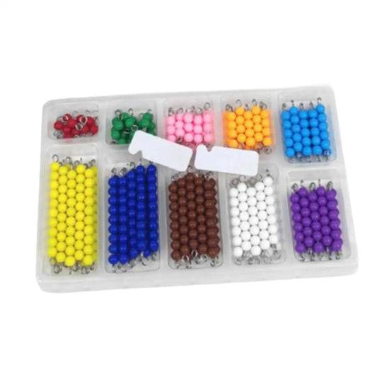 Montessori Checker Board Beads Mathematics Teaching Aid Number Counting Preschool Learning Toy for Boys Girls Children Kids Trikidsworld