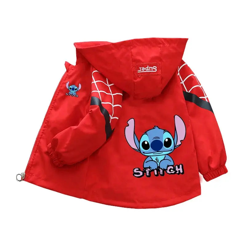 Kids labubu Clothes Autumn Baby Boys Girls Jacket Fashion Cartoon Stitch Print Outerwear for Kids Clothes Children Summer Coat Trikidsworld