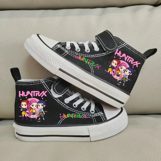 Children's Canvas Shoes High-Top Kpop Demon Hunter Girls Sneakers Breathable Kids sports Shoes Student Running Tennis Shoe Trikidsworld