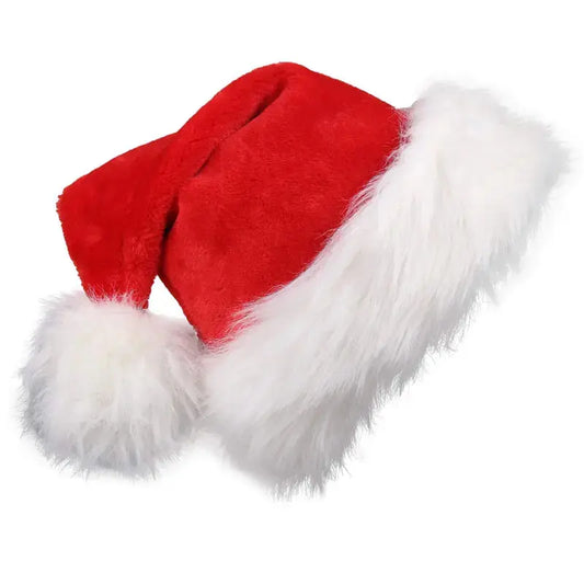 Christmas Santa Hat Xmas Long Plush Holiday Red Hat For Adults And Kids Unisex 2025 New Year Festive Party Supplies Gifts Trikidsworld