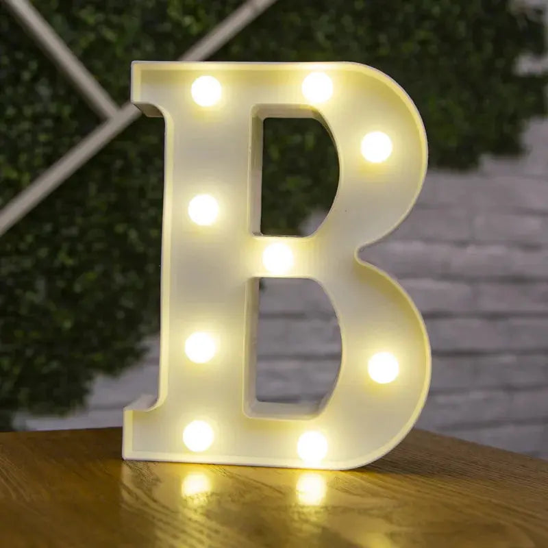 Alphabet Letter LED Lights Luminous Number Lamp Decor  Battery Night Light for home Wedding Birthday Christmas party Decoration Trikidsworld