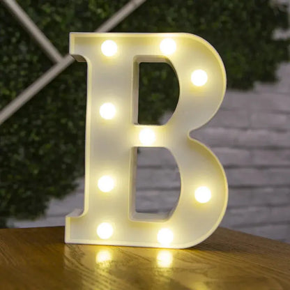Alphabet Letter LED Lights Luminous Number Lamp Decor  Battery Night Light for home Wedding Birthday Christmas party Decoration Trikidsworld