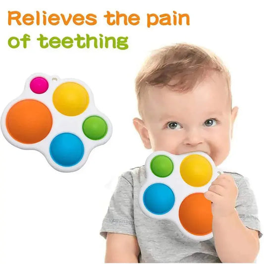 Random Color Push Bubble Fidget Toy Intelligence Early Education Intensive Training Infant Baby Toys Montessori Exercise Board Trikidsworld