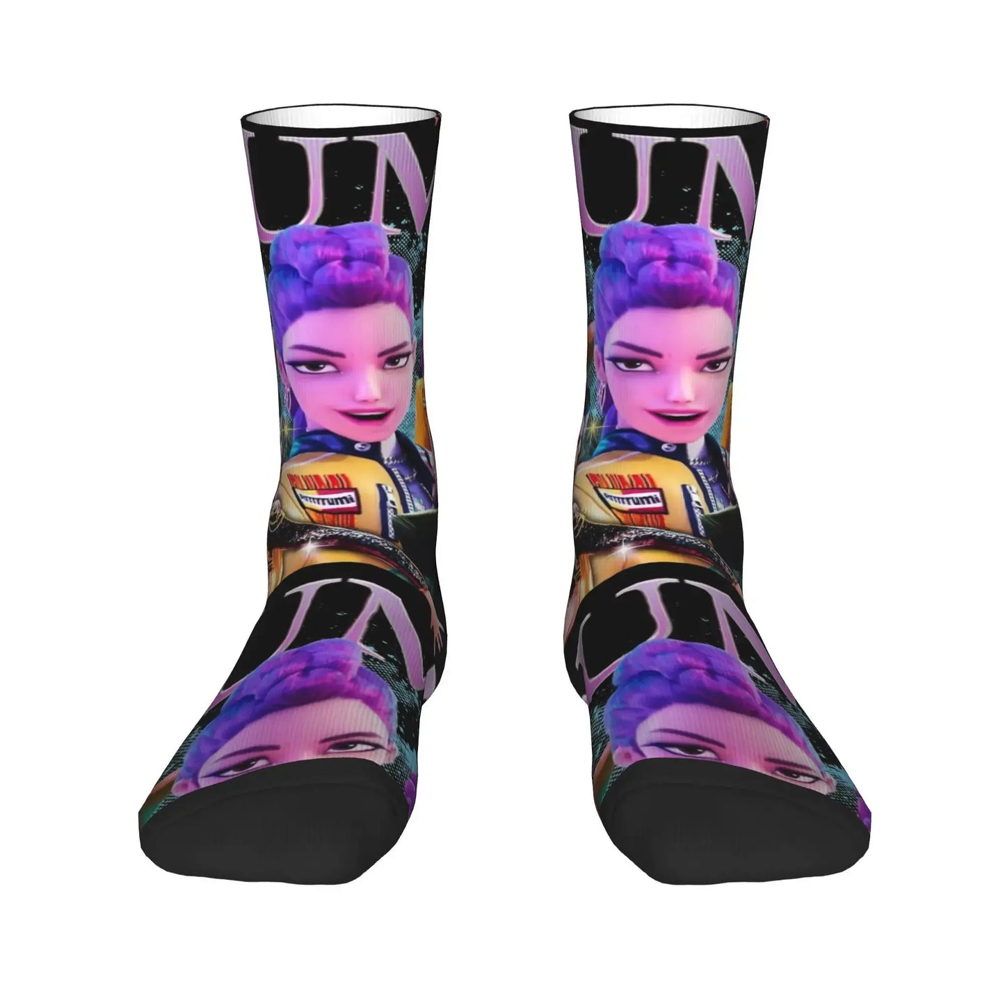 Rumi K pop Demon Hunters  Socks Huntrix Non Slip Stockings Men Quality Outdoor Sports Socks Autumn Harajuku Design Socks Trikidsworld