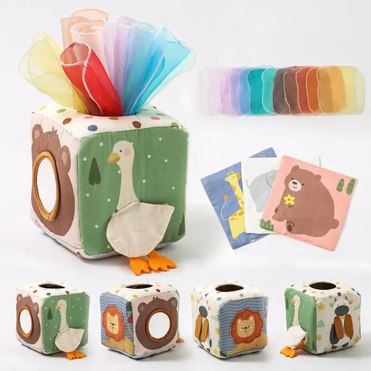 Baby Montessori Toy cotton Magic Tissue Box Finger Exercising Trikidsworld