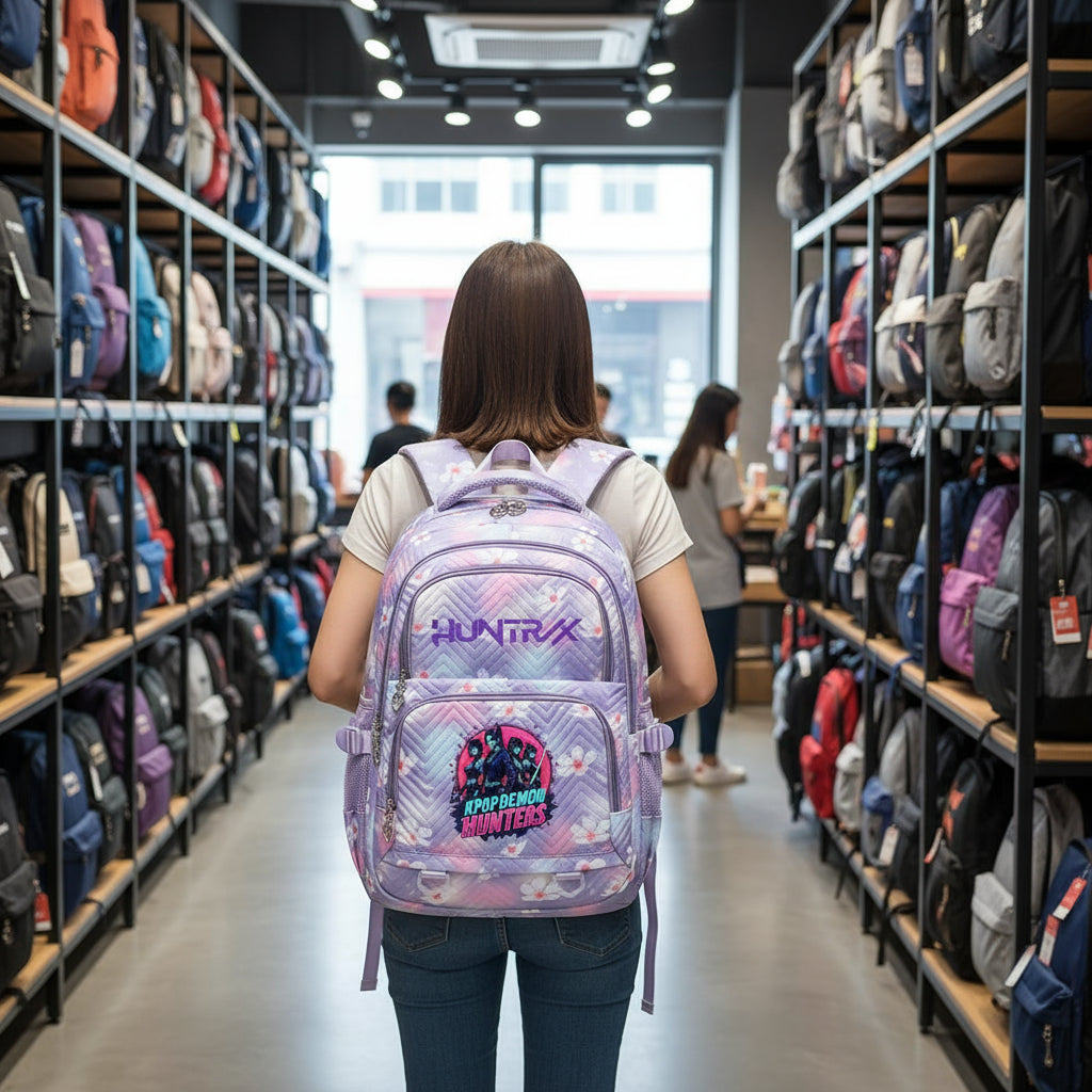 KPop Demon Hunters Backpack Rumi Mira Zoey HUNTR/X Saja Boys Print Cartoon School Bag Large Capacity Student Travel Backpacks Trikidsworld