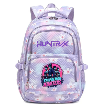 KPop Demon Hunters Backpack Rumi Mira Zoey HUNTR/X Saja Boys Print Cartoon School Bag Large Capacity Student Travel Backpacks Trikidsworld
