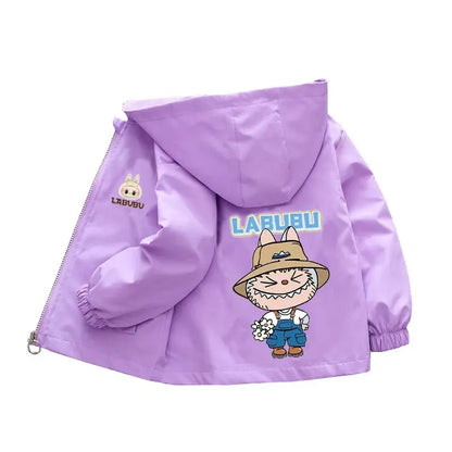 Kids labubu Clothes Autumn Baby Boys Girls Jacket Fashion Cartoon Stitch Print Outerwear for Kids Clothes Children Summer Coat Trikidsworld