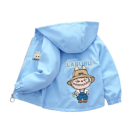 Kids labubu Clothes Autumn Baby Boys Girls Jacket Fashion Cartoon Stitch Print Outerwear for Kids Clothes Children Summer Coat Trikidsworld
