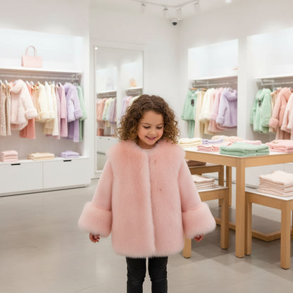 Baby Girl Winter Jacket Faux Fur Thick Infant Toddler Teen Warm Xmas Fur Coat Baby Princess Outwear Snow Coat Girl Clothes 1-14Y Trikidsworld