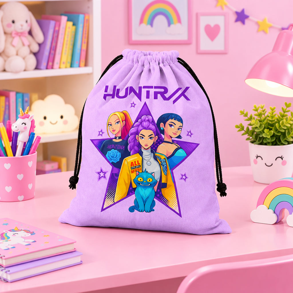KPop Demon Hunters Drawstring Bag for Kids | HUNTR/X