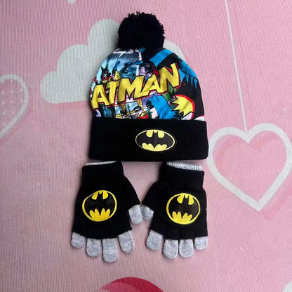 New 4-8Years children's hat Elsa princess Cartoon hat boy scarf gloves hat knitted sets girl cap keep warm girls headgear Trikidsworld