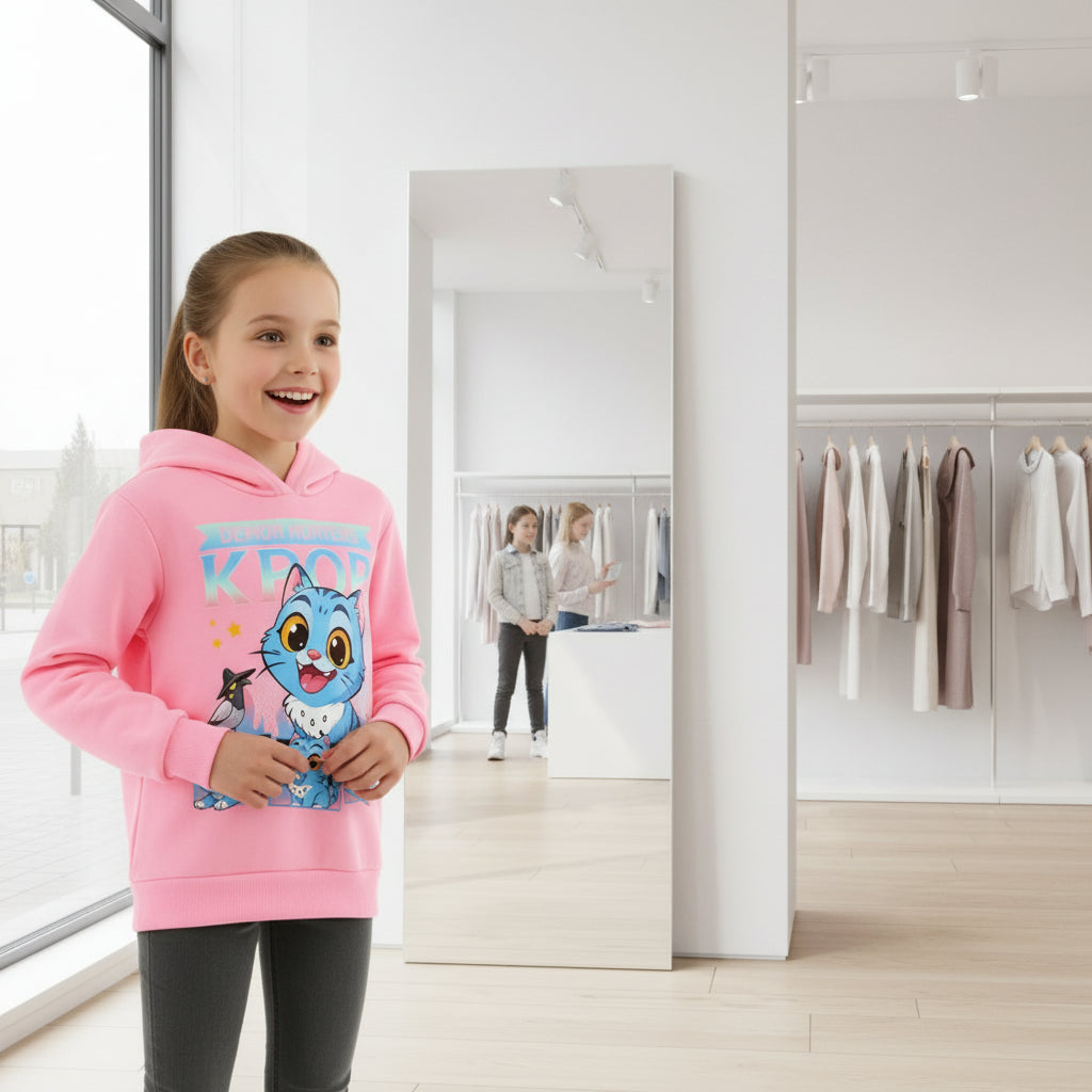 KPop Demon Hunter Rumi Derpy Cartoon Girls Boy Hooded Sweatshirt Warm Children's Wave Fashion Casual Tops Casual Girls Clothing Trikidsworld