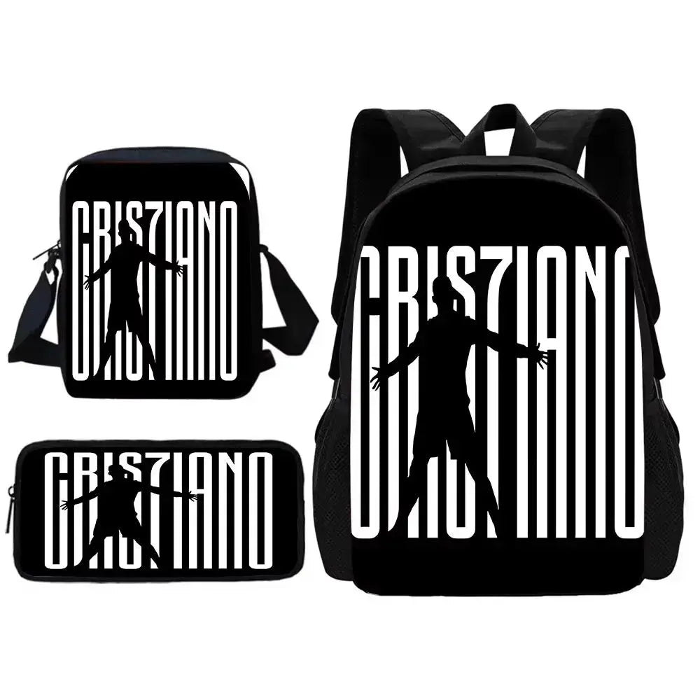 Football CR7 Child School Backpack With Shoulder Ronaldo Bags Trikidsworld