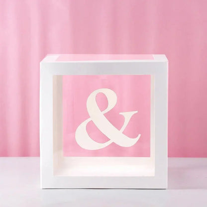 27/25cm Custom Transparent Letter Box A-Z Baby Shower Girl 1st Birthday Party Decoration Kids Wedding Birthday Balloon DIY Box Trikidsworld