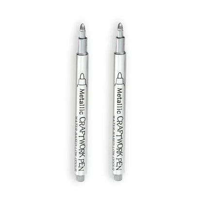 2/1Pc Brush Metallic Marker Pens Gold Silver Color Permanent Art Marker For Manga Crafts Scrapbooking School Stationery Supplies Trikidsworld