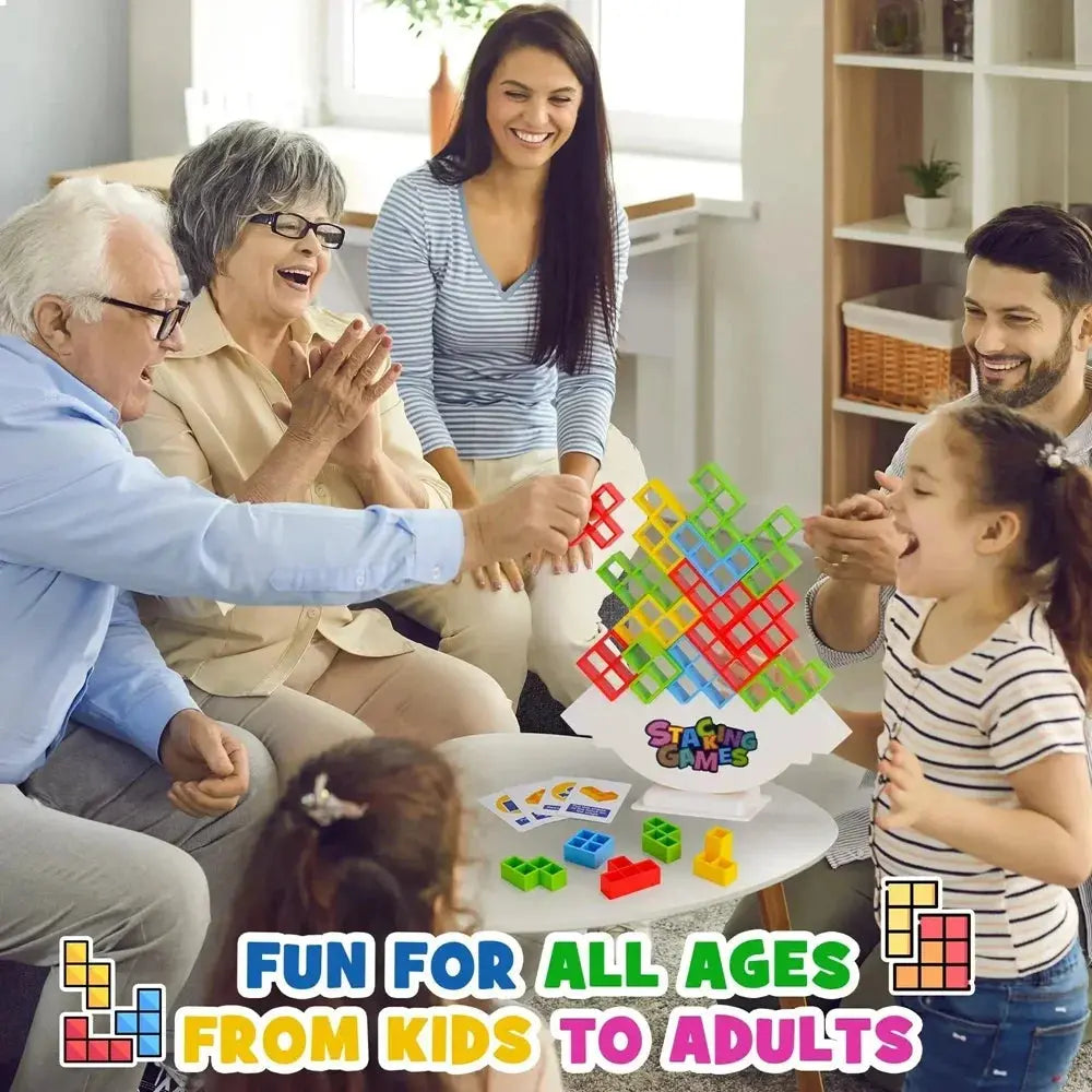 Building Block Brick Toy Balance Stacked Tetra Tower Game Swing High Building Blocks Stack Desktop Toy for Children Best Gift Trikidsworld