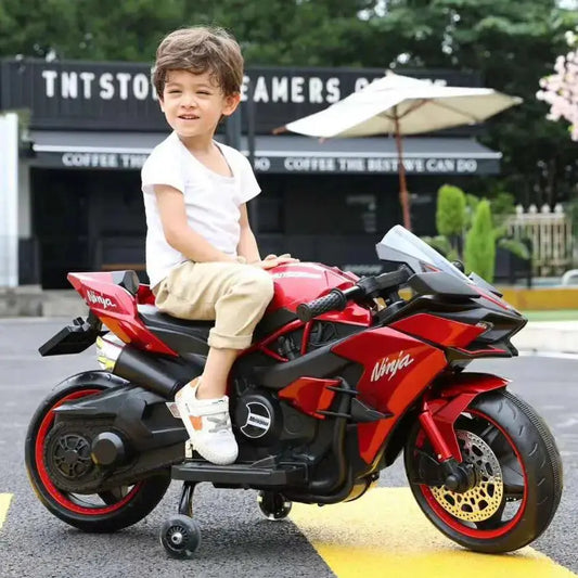 1.1M Long Children Electric Two Wheeled Rechargeable Drive Motorcycle For 3-9 Years Kids Ride On Trikidsworld