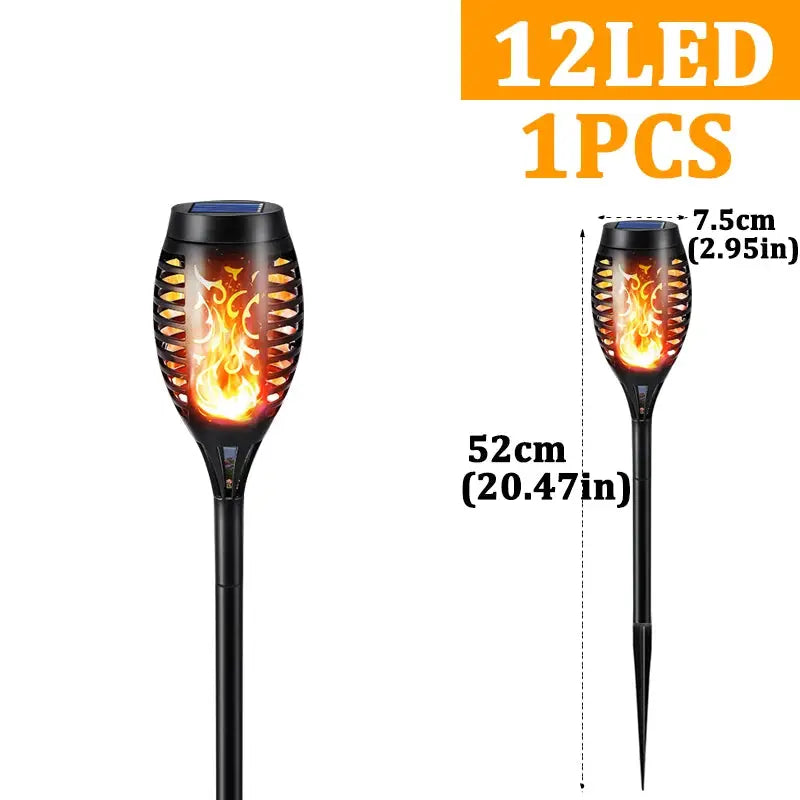 96 LED Outdoor Solar Torch Lights Waterproof Garden Patio Flickering Dancing Flame Lamp Trikidsworld
