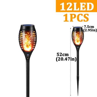 96 LED Outdoor Solar Torch Lights Waterproof Garden Patio Flickering Dancing Flame Lamp Trikidsworld