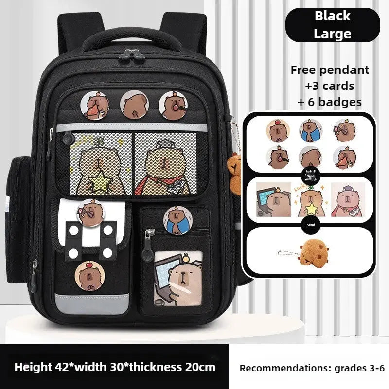 Capybara Children School Bags for Kids Backpack Orthopedic and Waterproof Trikidsworld