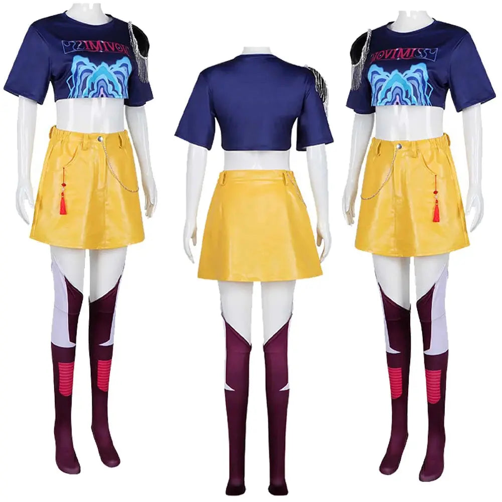 Kids Girls Rumi Zoey Mira Cosplay Costume Outfits Cartoon Demon Hunter of KPop Roleplay Children Suits Halloween Carnival Party Trikidsworld