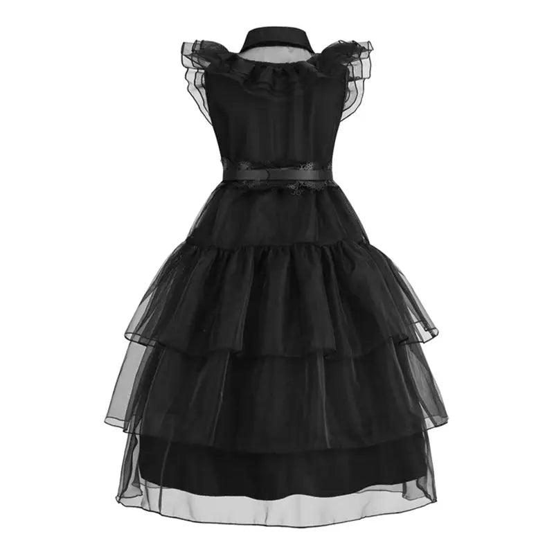 Horror Movie Wed Costume Girls Halloween Black Events Cosplay Dress Children Fashion Gothic Vestido Kids Evening Party Clothes Trikidsworld