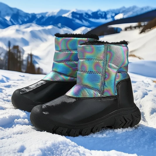 Winter Snow Boots for Children Girls Warm Plush Lined Waterproof Kids Shoes Non-Slip Sole Outdoor Teenager Boys Boots Trikidsworld