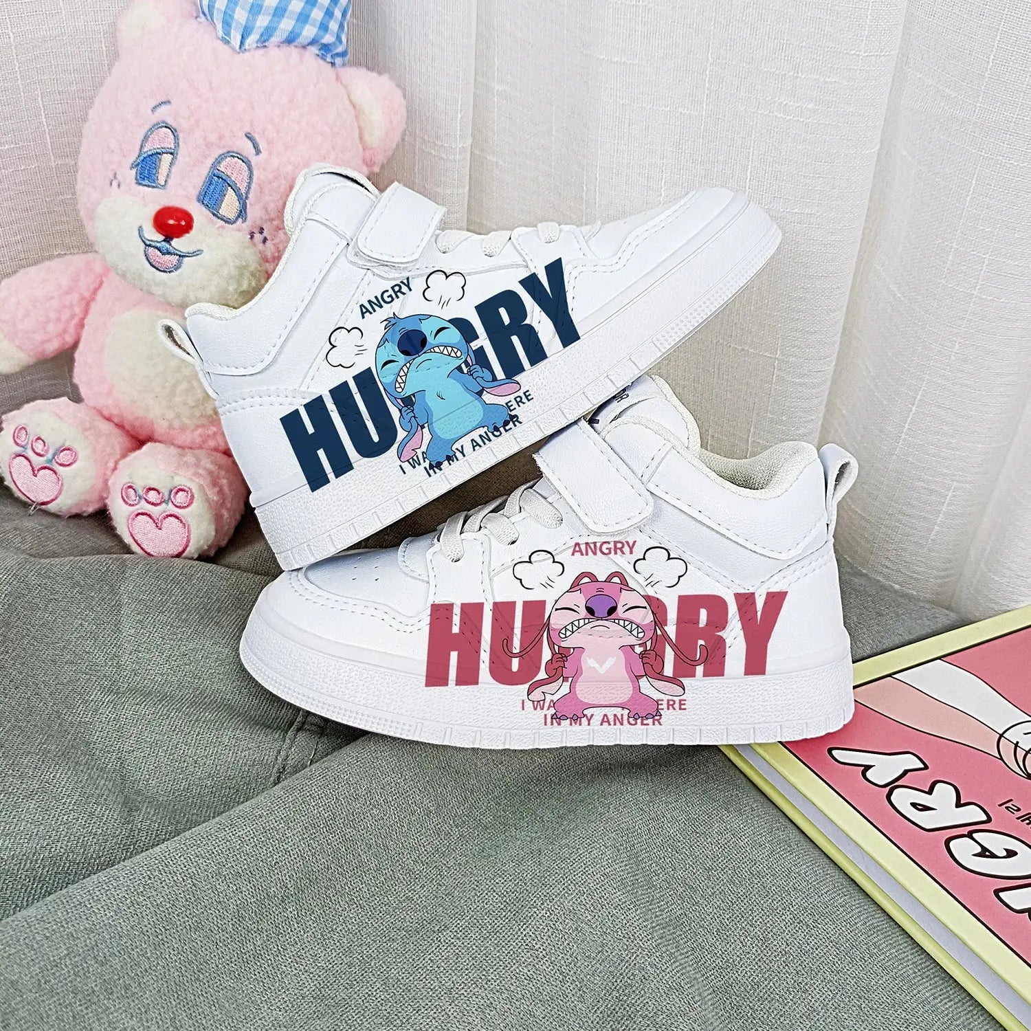 New kids cartoon Stitch cute Casual shoes soft sports shoes for girlfriend gift EU size 25-38 Trikidsworld