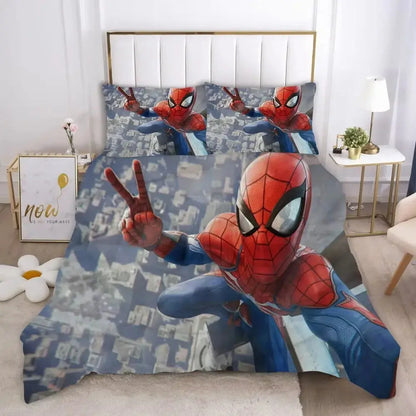 Spider-Man Anime Bedding Set – 3-Piece Duvet Cover for Kids Trikidsworld
