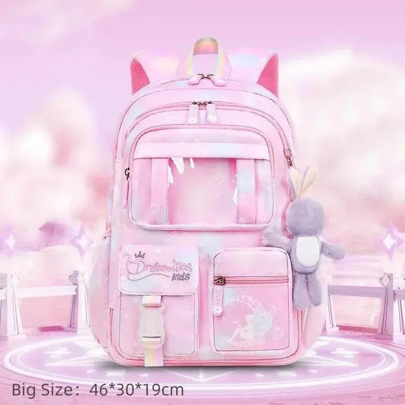Princess Rainbow Backpack – Cute & Protective Schoolbag for Girls Trikidsworld