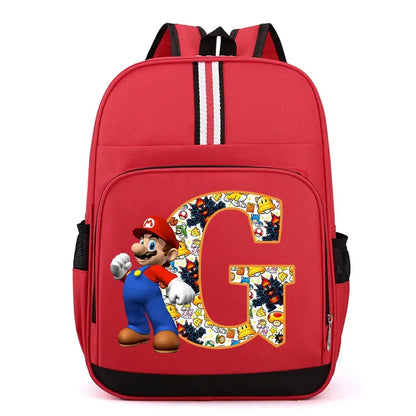 Super Mario Kids Backpack – Cartoon A-Z Schoolbag for Boys Trikidsworld