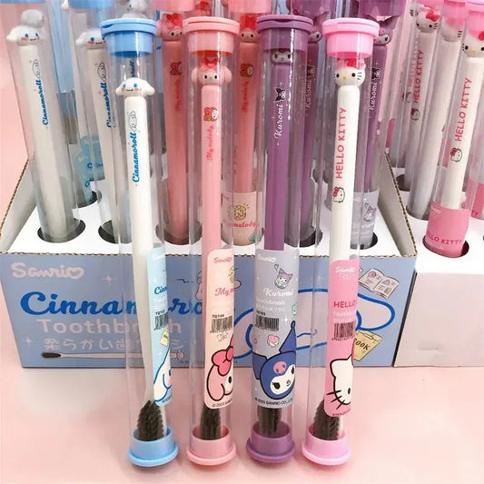 Sanrio Anime Toothbrush Hello Kitty Melody Kuromi Cinnamoroll Cartoon Student Adult Household Toothbrush Cleaning Birthday Gifts Trikidsworld