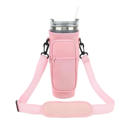 Insulated Water Bottle Carrier with Strap – Fits Stanley Cup Trikidsworld
