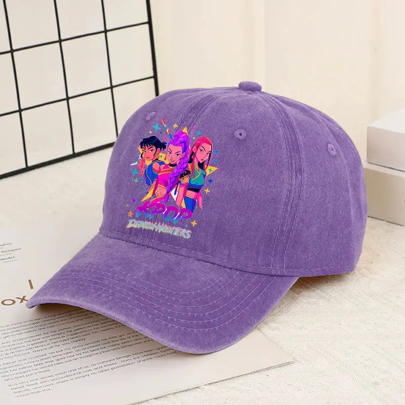 Kpop Demon Hunter Baseball Cap Women Anime Rumi Mira Zoey Sun Hat Adult New Outdoor Sport Sunbonnet Fashion Retro Headgear Gift Trikidsworld