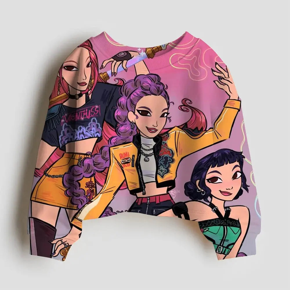 Kpop Demon Hunter Hoodies Kids Kawaii Rumi Mira Zoey Sweatshirt Girls Boys Winter Pullover Long Sleeves Children Clothes Gift Trikidsworld