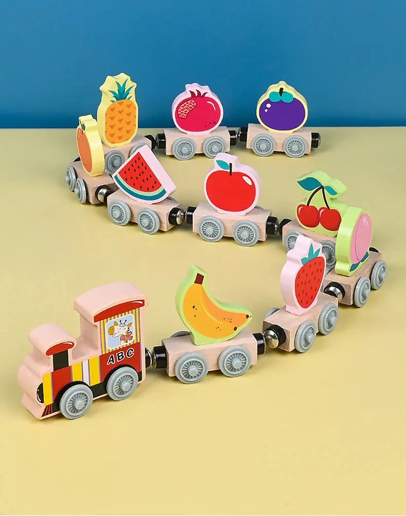 Montessori Magnetic Wooden Train Toy – Early Educational Animal Sorting Learning Set for Kids Trikidsworld