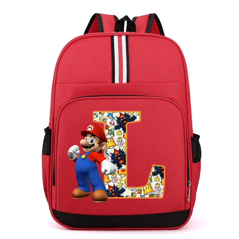 Super Mario Kids Backpack – Cartoon A-Z Schoolbag for Boys Trikidsworld