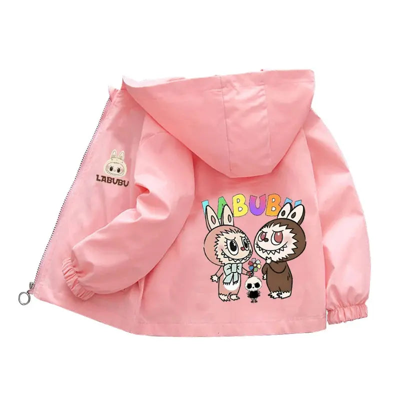 Kids labubu Clothes Autumn Baby Boys Girls Jacket Fashion Cartoon Stitch Print Outerwear for Kids Clothes Children Summer Coat Trikidsworld