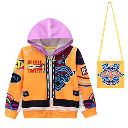 Anime Kpop Demon Hunters Kids Clothing Set Girl Rumi Mira Zoey Print Long Sleeve Tops+Pants 2pcs Set Halloween Carnaval Outfi Trikidsworld