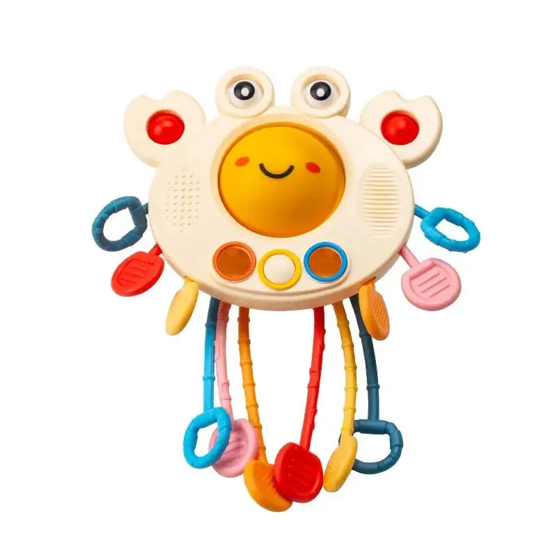 Baby Montessori Pull String Sensory Toys – Teething & Activity Silicone Toys for 6-12 Months Trikidsworld