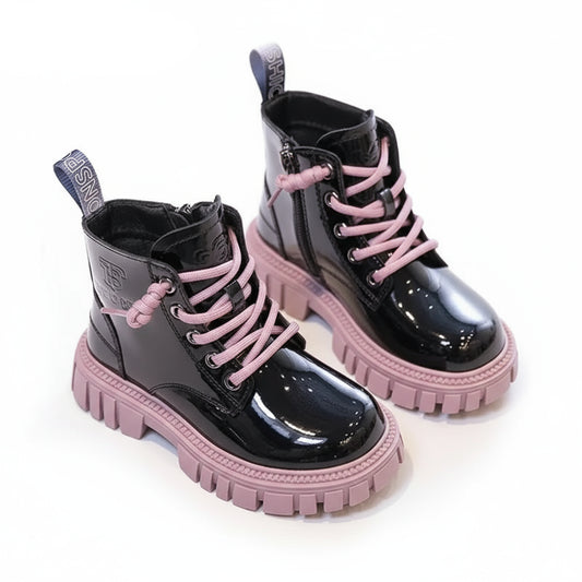 Fashion Kids Boots Girls British Style Children's Ankle Boots Autumn Winter Warm Waterproof Boys Boots 3-15 Years Old Snow Boots Trikidsworld