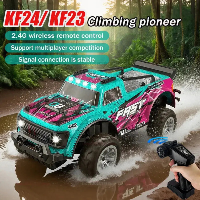 1:20 KF24 KF23 RC Car Off-Road 2WD Truck With LED Lights High Speed Remote Control Climbing Vehicle Kid Outdoor Competition Toys Trikidsworld
