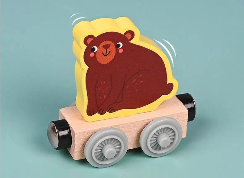 Montessori Magnetic Wooden Train Toy – Early Educational Animal Sorting Learning Set for Kids Trikidsworld