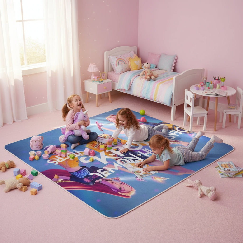 Kpop D-demon Hunters Floor Mat Rectangle Anti-slip Home Soft Badmat Front Door Indoor Outdoor Mat Welcome Doormat Trikidsworld