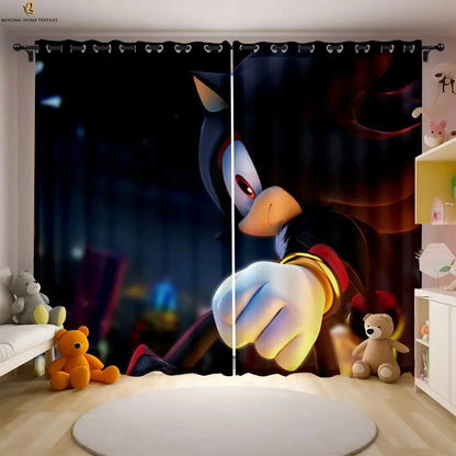 Cute Cat Digital Print Curtains (2 PCS) | Bedroom & Living Room Decor Trikidsworld
