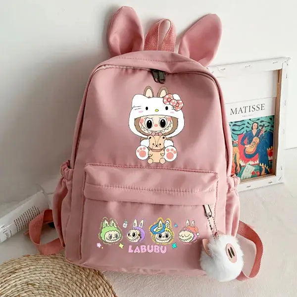lububu Cute Backpack for Girl Boy Student Teenager Rucksack Women Casual School Bags Travel Rabbit Ears Mochila Birthday Gifts Trikidsworld